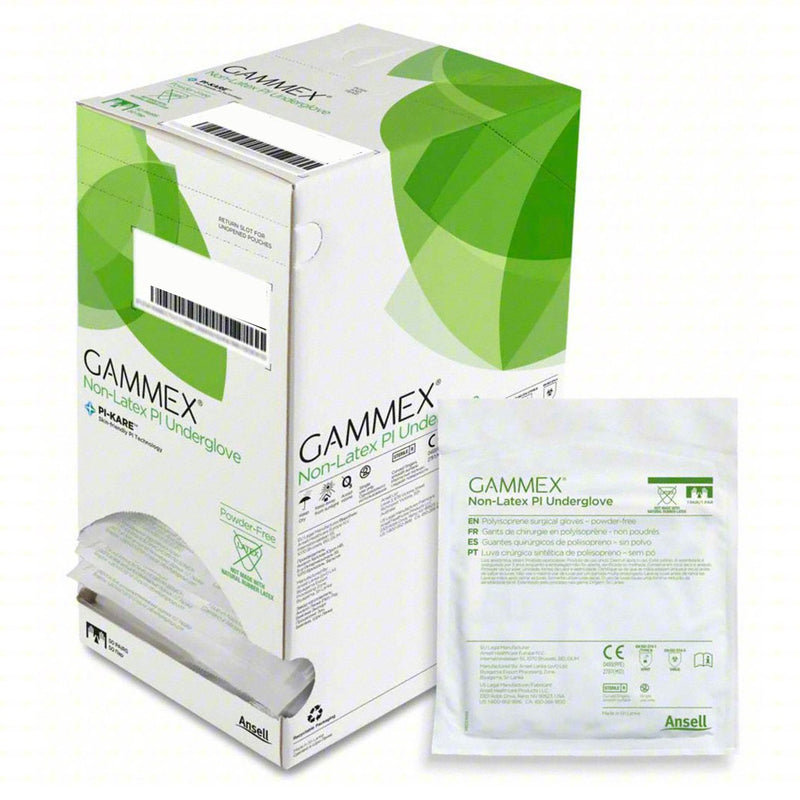 GAMMEX® Non-Latex PI Underglove Surgical Underglove Size 6.5 Sterile Polyisoprene Standard Cuff Length Micro-Textured Green Chemo Tested (693862_BX) 50/BX