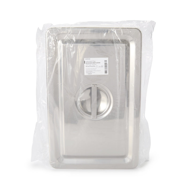 McKesson Instrument Tray Recessed Grip Stainless Steel 12-1/8 X 7-5/8 X 2-1/8 Inch (1038453_EA) 1/EA