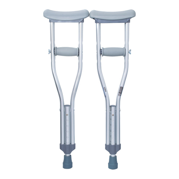 McKesson Underarm Crutches Pediatric 3 Foot 7 Inch to 4 Foot User Height Aluminum Frame 175 lbs. Weight Capacity (1093022_CS) 10/CS