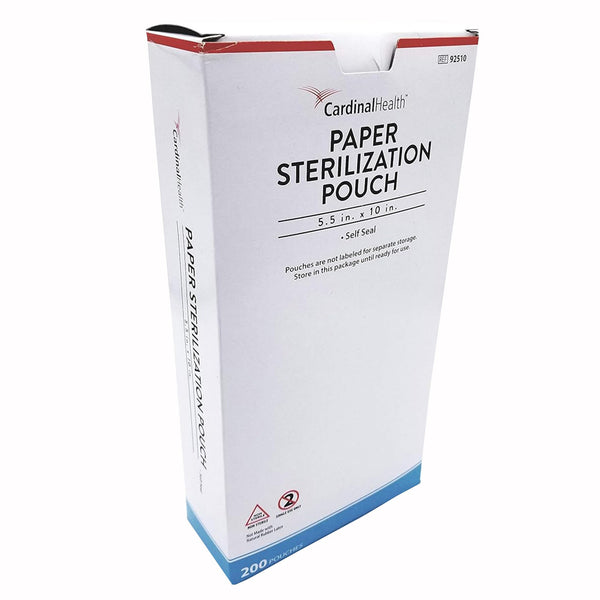 Cardinal Health™ Sterilization Pouch Ethylene Oxide (EO) Gas / Steam 5-1/4 X 10 Inch Transparent / White Self Seal Paper / Film (341917_PK) 200/PK