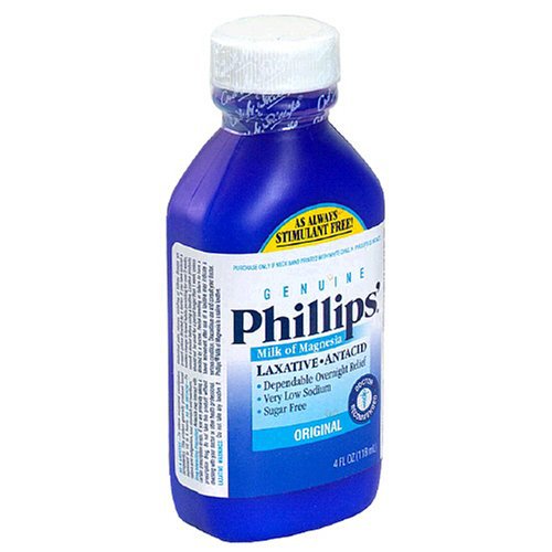 Phillips'® Milk of Magnesia Laxative Original Flavor Liquid 4 oz. 400 mg / 5 mL Strength Magnesium Hydroxide (814151_EA) 1/EA