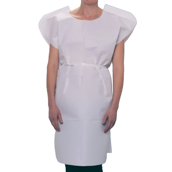 TIDI® Patient Exam Gown Child Size White Disposable (331999_CS) 50/CS