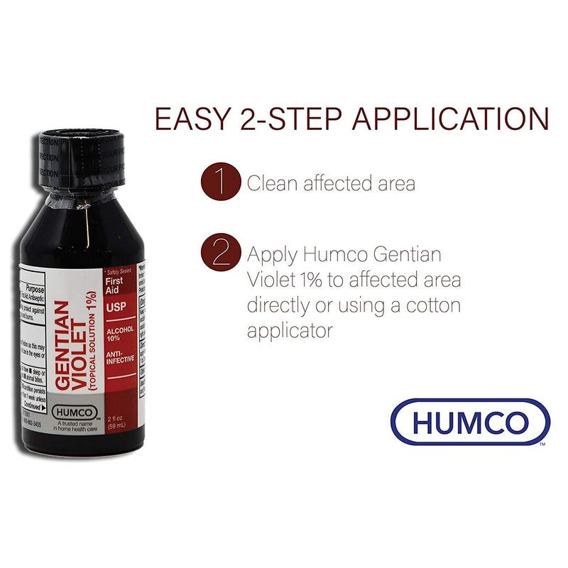 Humco™ First Aid Antibiotic Gentian Violet Topical Liquid 2 oz. Bottle (713309_EA) 1/EA