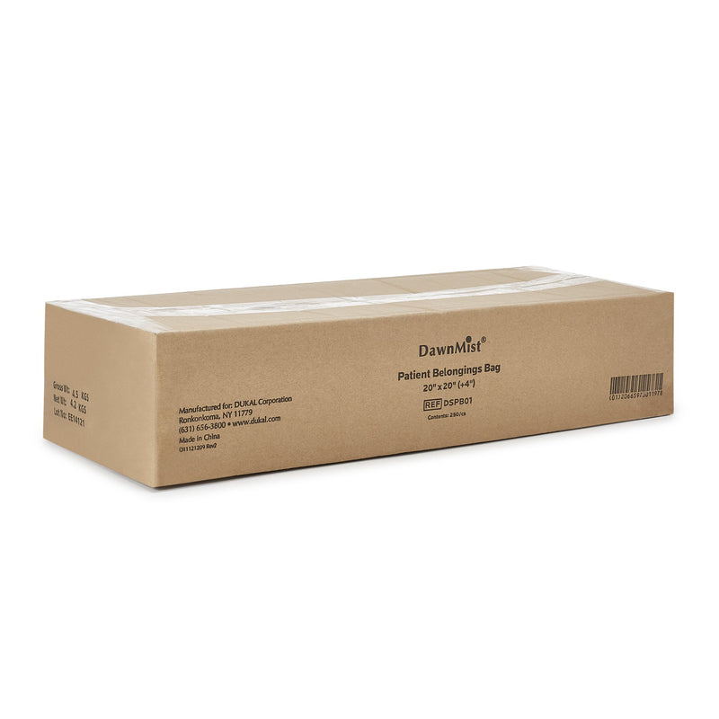 DawnMist Patient Belongings Bag 20 X 20 Inch Plastic Drawtape Closure White (288097_EA) 1/EA