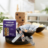 American® White Cross Stat Strip® Adhesive Strip 3/4 X 3 Inch Plastic Rectangle Kid Design (Designer Safari) Sterile (875162_BX) 100/BX