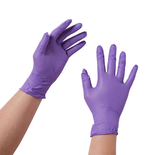 Purple Nitrile® Exam Glove X-Small NonSterile Nitrile Standard Cuff Length Textured Fingertips Purple Chemo Tested (365059_CS) 1000/CS