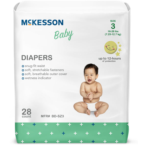 McKesson Unisex Baby Diaper Size 3 Disposable Heavy Absorbency (1144476_CS) 4/CS