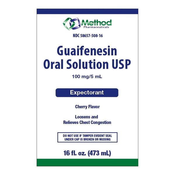 Method Pharmaceuticals Cold and Cough Relief 100 mg / 5 mL Strength Liquid 16 oz. (1254351_EA) 1/EA