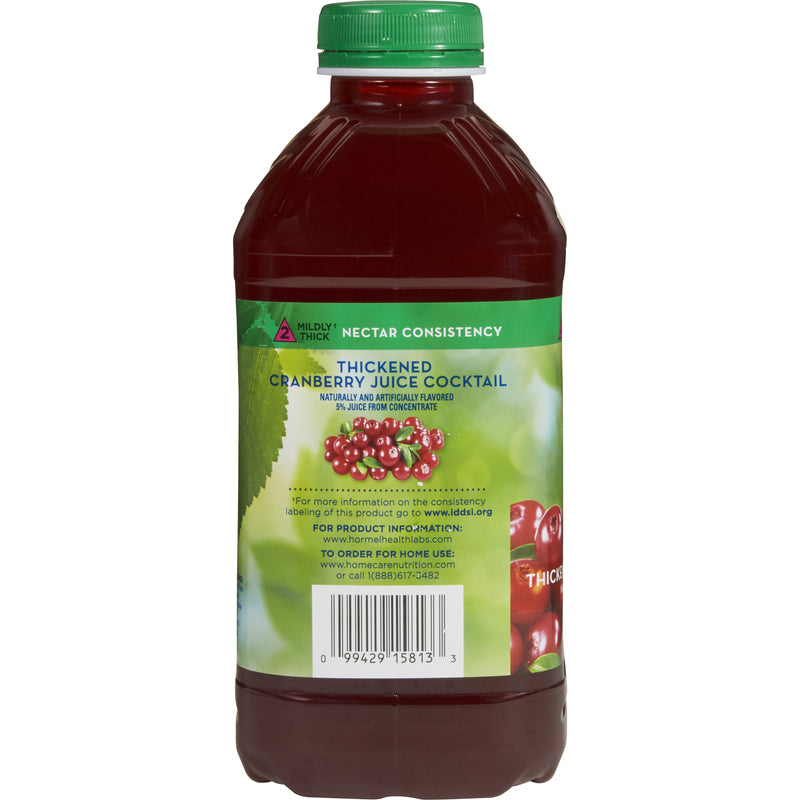 Thick & Easy® Thickened Beverage 46 oz. Bottle Cranberry Juice Cocktail Flavor Liquid IDDSI Level 2 Mildly Thick (797173_CS) 6/CS