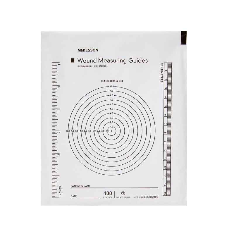 McKesson Wound Measuring Guide 5 X 7 Inch Clear Plastic NonSterile (580718_CS) 6000/CS