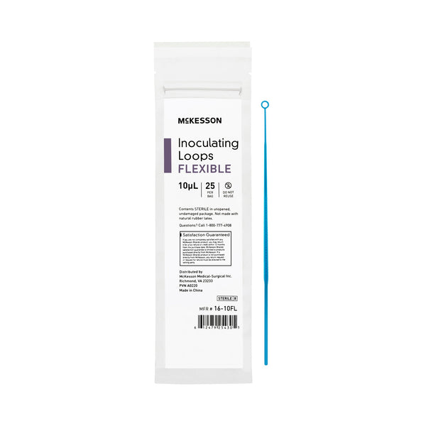 McKesson Inoculating Loop 10 µL High Impact Polystyrene Integrated Handle Sterile (1175309_BG) 25/BG