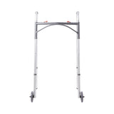 McKesson Dual Release Folding Walker with Wheels Adjustable Height Aluminum Frame 350 lbs. Weight Capacity 32 to 39 Inch Height (1076176_EA) 1/EA