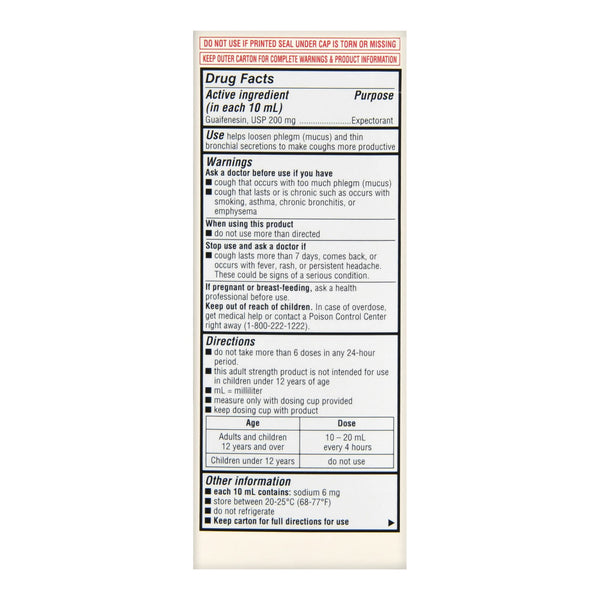 Foster & Thrive™ Cold and Cough Relief 200 mg / 5 mL Strength Syrup 4 oz. (1235073_EA) 1/EA
