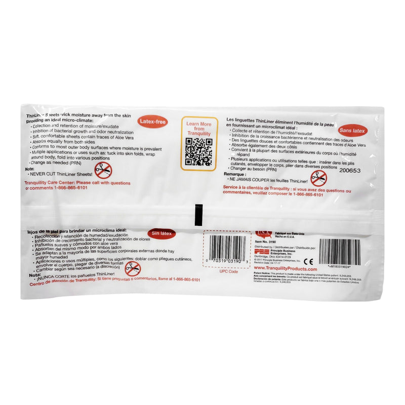 Tranquility ThinLiner® Skin Fold Management Pad Tranquility ThinLiner® (1088581_PK) 10/PK