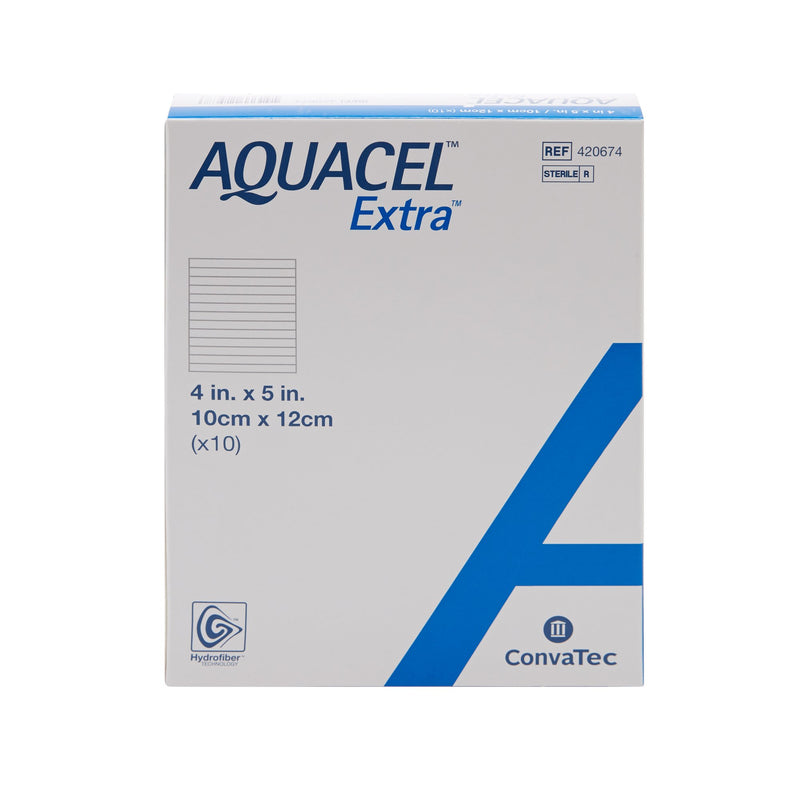 Aquacel® Extra™ Gelling Fiber Wound Dressing 4 X 5 Inch Rectangle Sterile (785799_EA) 1/EA