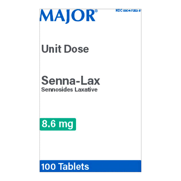 Major® Laxative Tablet 100 per Box 8.6 mg Strength Sennosides (1229090_BX) 100/BX