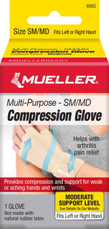 Mueller® Compression & Support Gloves Compression Glove Fingerless Small / Medium Over-the-Wrist Length Ambidextrous (1141666_EA) 1/EA