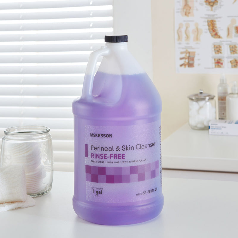 McKesson Rinse-Free Perineal Wash Liquid 1 gal. Jug Fresh Scent (877028_CS) 4/CS