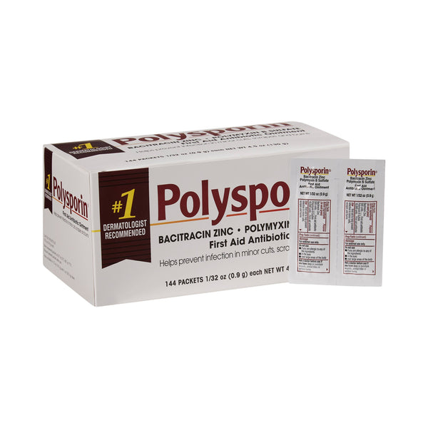 Polysporin® First Aid Antibiotic Bacitracin / Polymyxin B Ointment 0.9 Gram Individual Packet (565780_CS) 1728/CS