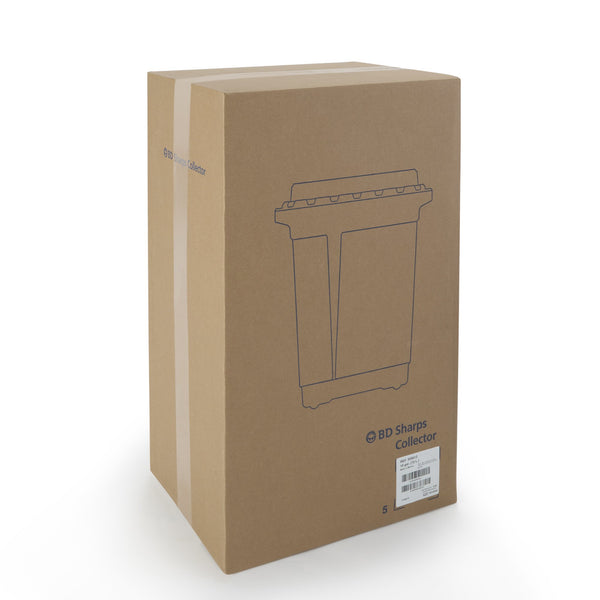 BD™ Chemotherapy Waste Container Yellow Base 26-1/4 H X 20 W X 14-3/4 D Inch Vertical Entry 19 Gallon (439871_CS) 5/CS