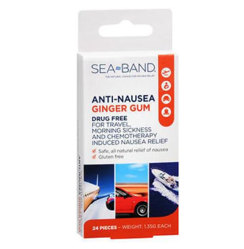 Sea-Band® Nausea Relief 25 mg Strength Chewing Gum 24 per Box (1093084_BX) 1/BX