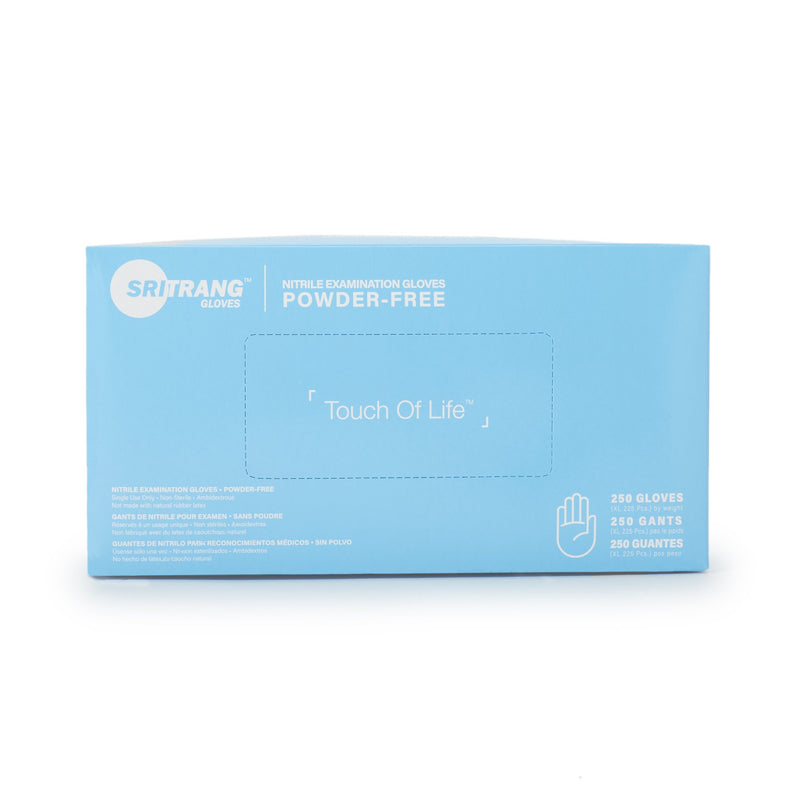 Touch of Life™ Exam Glove X-Large NonSterile Nitrile Textured Fingertips Black Chemo Tested (1175350_CS) 2250/CS