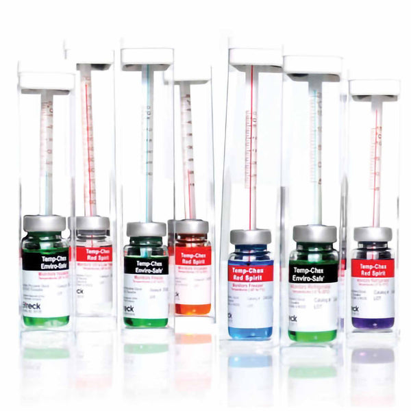 Temp-Chex® Red Spirit Refrigerator Thermometer Celsius -5° to +15°C Total Immersion Door / Wall Mount Does Not Require Power (307786_EA) 1/EA