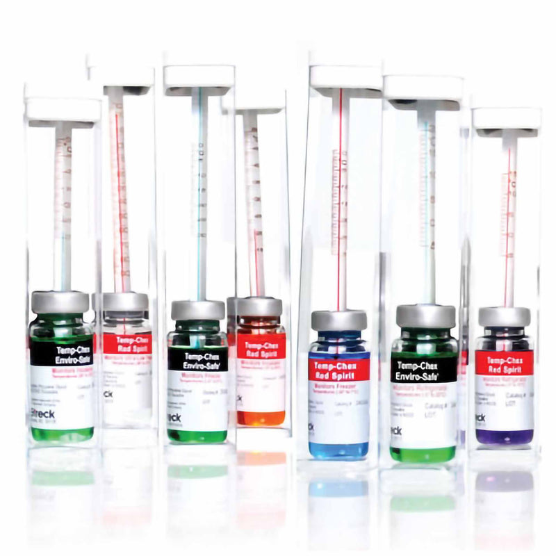 Temp-Chex® Red Spirit Refrigerator Thermometer Celsius -5° to +15°C Total Immersion Door / Wall Mount Does Not Require Power (307786_EA) 1/EA