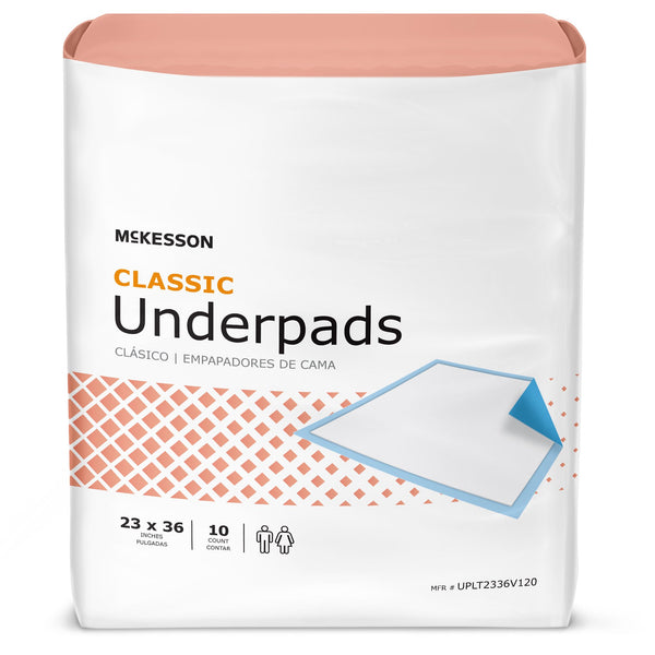 McKesson Classic Disposable Underpad 23 X 36 Inch Fluff Mat Light Absorbency (768332_CS) 120/CS
