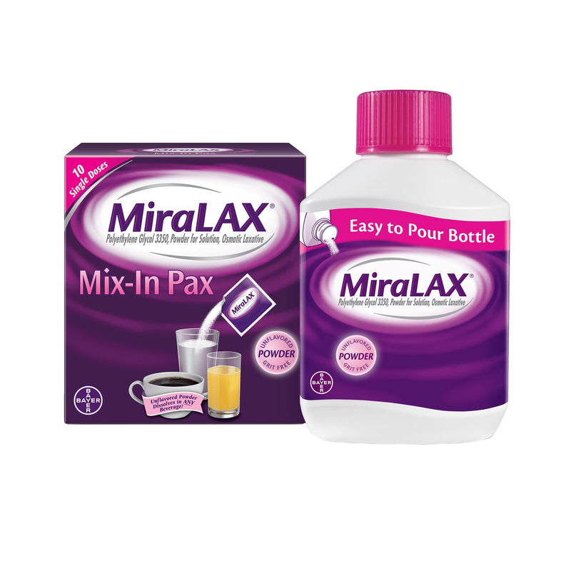 MiraLAX® Laxative Powder 17.9 oz. 17 Gram Strength Polyethylene Glycol 3350 (631708_EA) 1/EA