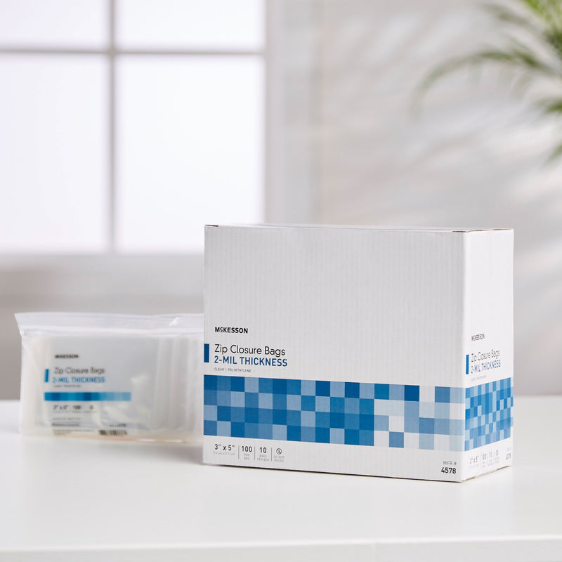 McKesson Reclosable Bag 3 X 5 Inch Polyethylene Clear Zipper Closure (890534_PK) 1/PK