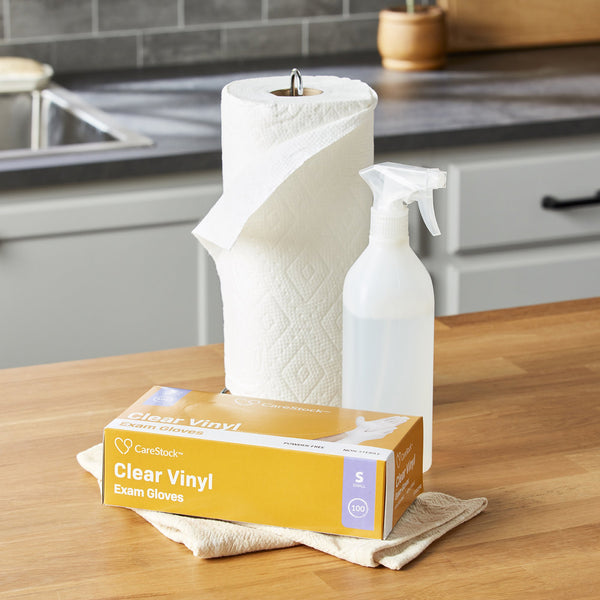 CareStock™ Exam Glove Small NonSterile Vinyl Standard Cuff Length Smooth Clear Not Rated (1230907_CS) 1000/CS