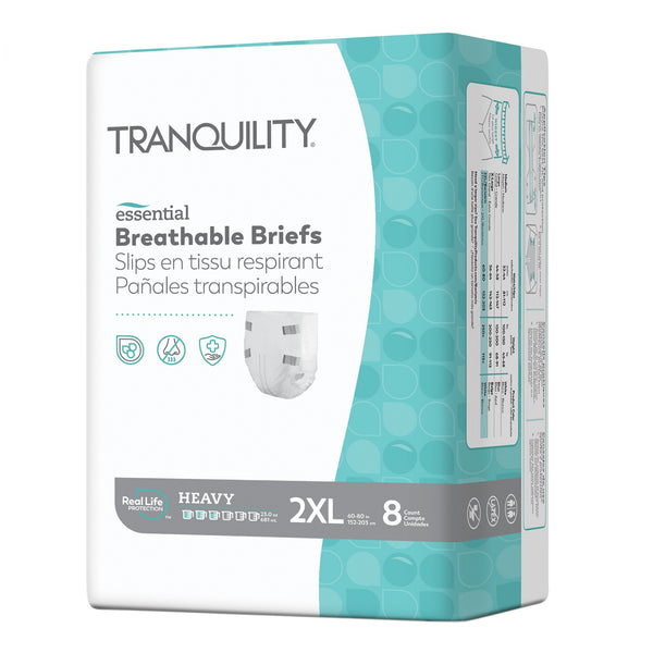 Tranquility® Essential Unisex Incontinence Brief 2X-Large Disposable Heavy Absorbency (1188957_BG) 8/BG