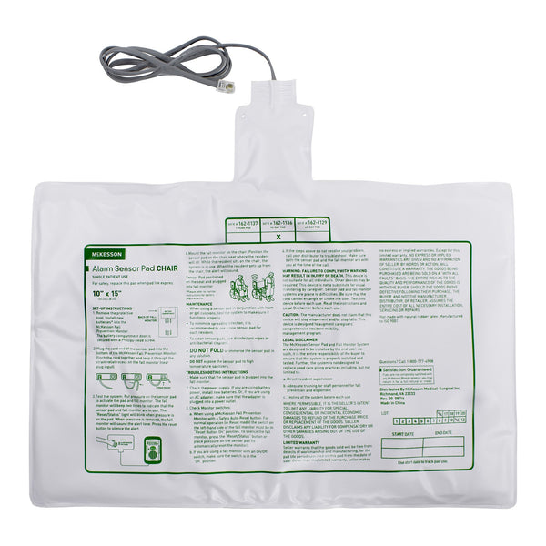McKesson Brand Chair Sensor Pad 10 X 15 Inch (1020963_EA) 1/EA