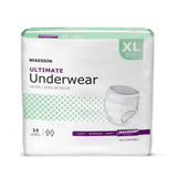 McKesson Unisex Adult Absorbent Underwear Pull On with Tear Away Seams X-Large Disposable Heavy Absorbency (1123837_CS) 56/CS