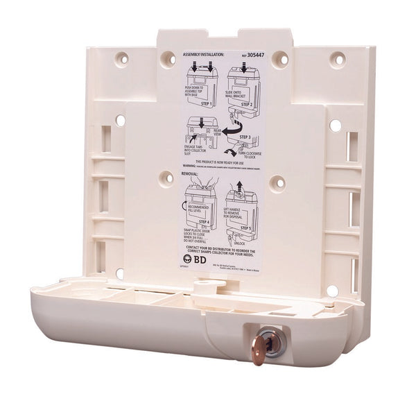 BD Sharps Container Bracket Plastic Wall Mount Locking (205166_EA) 1/EA