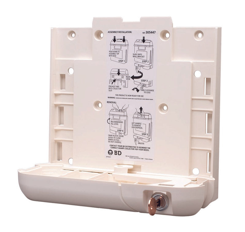 BD Sharps Container Bracket Plastic Wall Mount Locking (205166_CS) 10/CS