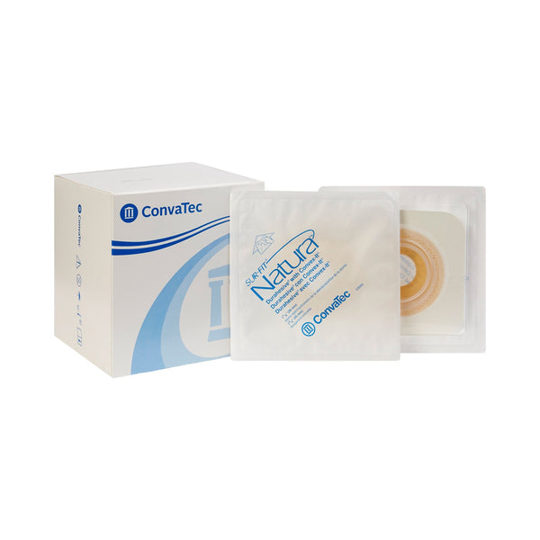 Sur-Fit Natura® Ostomy Barrier Precut, Extended Wear Durahesive® Adhesive 45 mm Flange System Hydrocolloid 1-1/8 Inch Opening 4-1/2 X 4-1/2 Inch (466131_BX) 10/BX