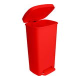 McKesson Trash Can 52 Quart / 13 gal. Red Plastic Rectangular (1223702_EA) 1/EA