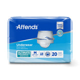Attends® Unisex Adult Absorbent Underwear Pull On with Tear Away Seams Medium Disposable Heavy Absorbency (848957_CS) 4/CS