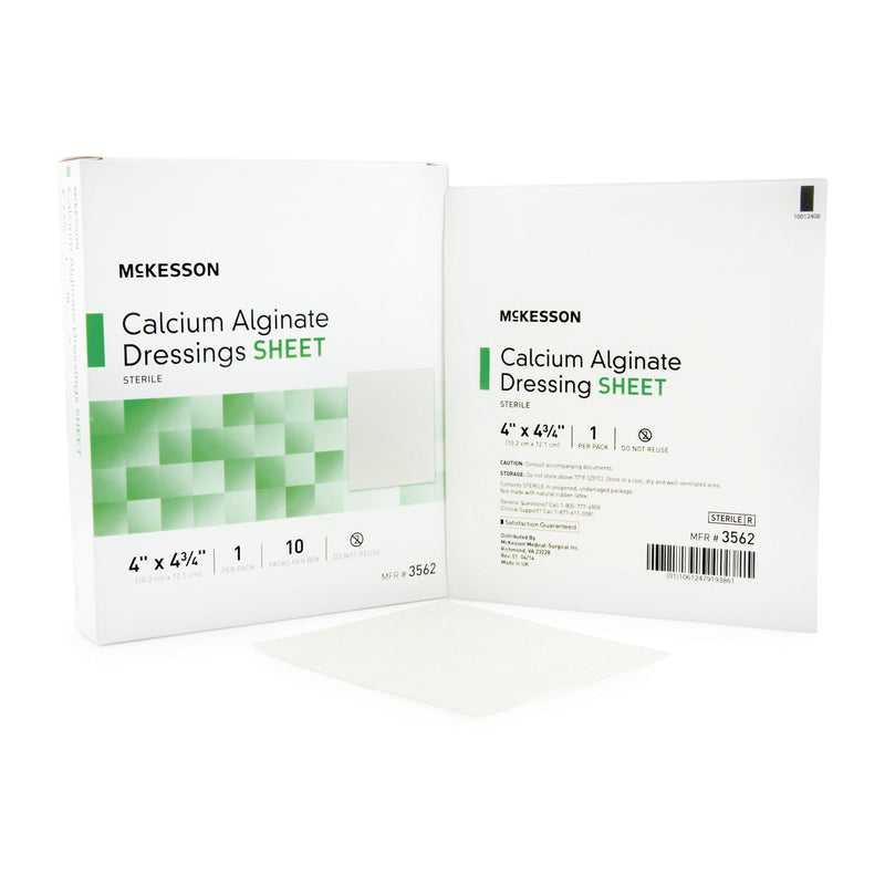 McKesson Alginate Dressing 4 X 4-3/4 Inch Rectangle (883265_EA) 1/EA