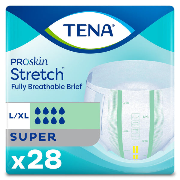 TENA ProSkin Stretch™ Super Unisex Adult Incontinence Brief Large / X-Large Disposable Heavy Absorbency (670605_BG) 1/BG