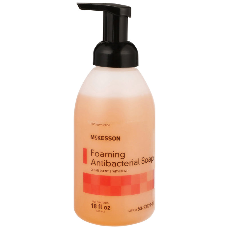 McKesson Antibacterial Soap Foaming 18 oz. Pump Bottle Clean Scent (1067686_EA) 1/EA