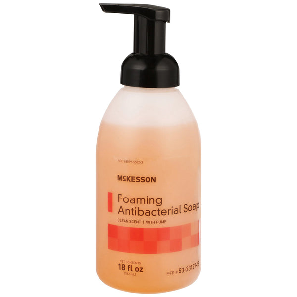 McKesson Antibacterial Soap Foaming 18 oz. Pump Bottle Clean Scent (1067686_CS) 12/CS
