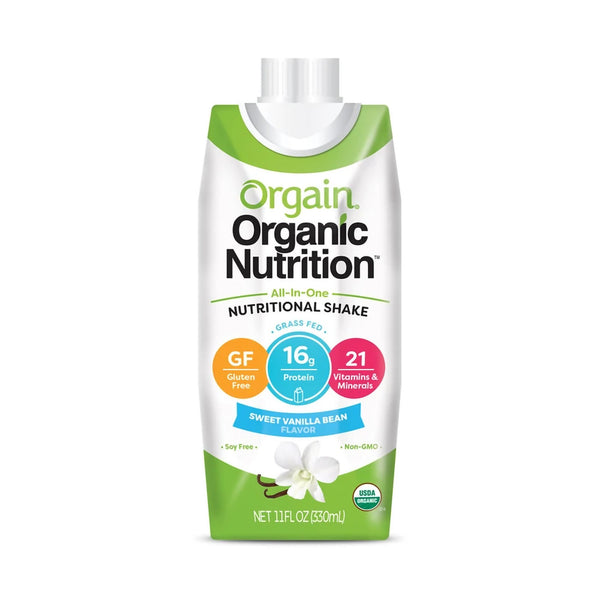 Orgain® Organic Nutritional Shake Oral Supplement Sweet Vanilla Bean Flavor Liquid 11 oz. Carton (1039285_EA) 1/EA