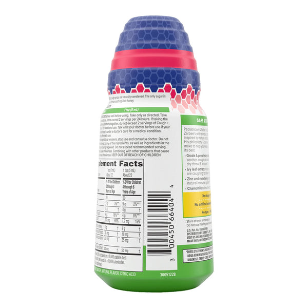 Zarbee's® Cough Syrup + Mucus Children's Cold and Cough Relief 6 g Strength Syrup 4 oz. (1228830_EA) 1/EA