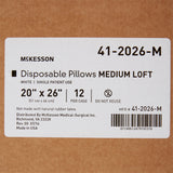 McKesson Bed Pillow 20 X 26 Inch White Single Patient Use (939593_EA) 1/EA