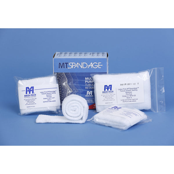 MT Spandage™ Pre-Cuts Elastic Net Retainer Dressing Tubular / Pre-Cut Elastic 8 X 24 Inch Size 8 White Medium Chest / Back / Perineum / Axilla NonSterile (888730_EA) 1/EA