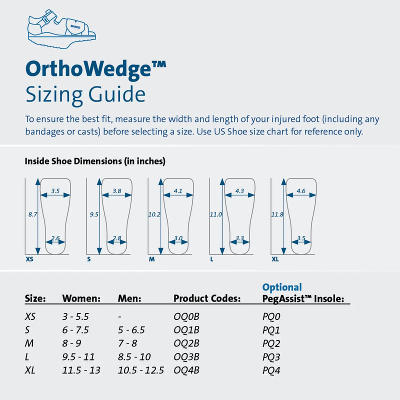 Darco® OrthoWedge™ Post-Op Shoe X-Large Male Black (683890_EA) 1/EA