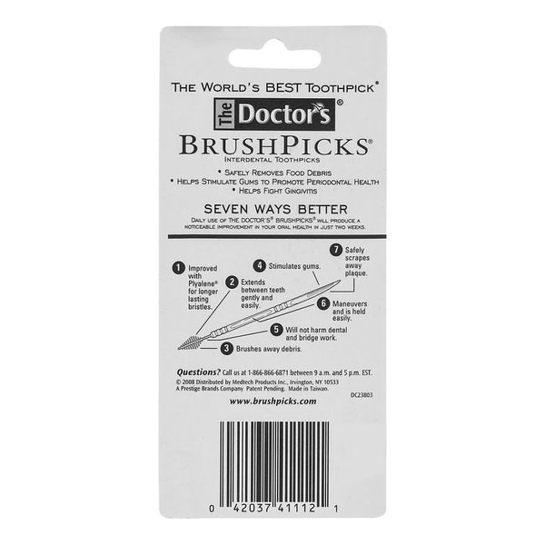 Doctor's® BrushPicks® Interdental Toothpick Unflavored (1231446_PK) 1/PK